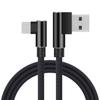 Extra Long L Type Curved Braided USB Cable for IPhone Samsung L Huawei L Fast Charging Cable Micro C Type USB Cable