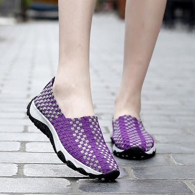 Летние женские кроссовки Комфортные повседневные больших размеров Балетки Пляжная обувь для ходьбы Легкие Слипоны