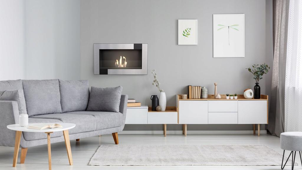 Настенный камин на биоэтаноле GOLF QUBE TÜV с остеклением