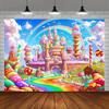 A sweet candy-themed background decoration featuring a lollipop pattern