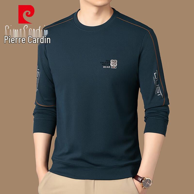 Pierre Cardin Мужской повседневный свитшот с длинным рукавом и круглым вырезом