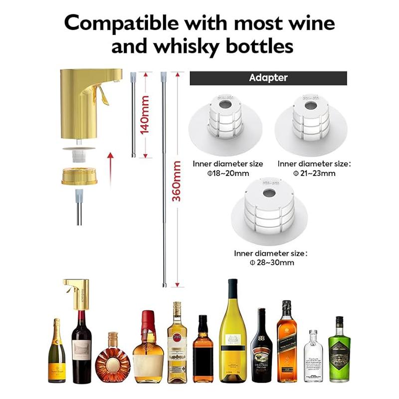 Smart electric digital wine dispenser wine suitable for more than 100 kinds of bottle mouths