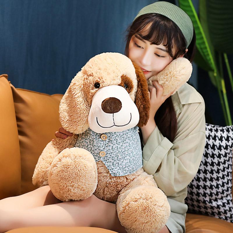 Обнимаемая милая собачка плюшевая игрушка мягкая кукла щенок для малышей детская обнимаемая подушка рождественский подарок для девочки