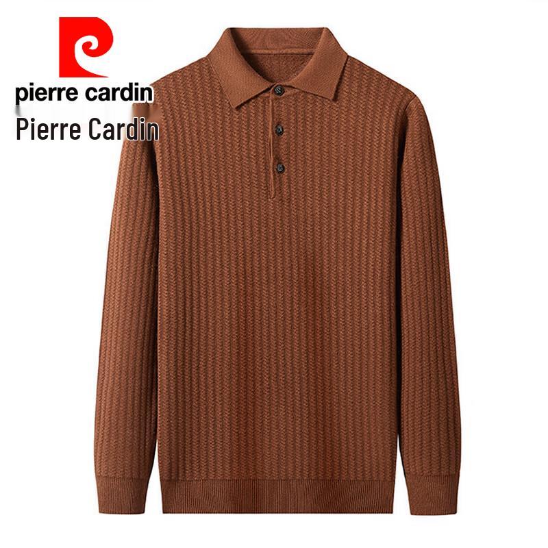 Pierre Cardin Мужской трикотажный свитер с воротником поло