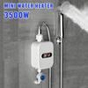 3500W Instant Electric Water Heater 3 Seconds Heating Bathroom Kitchen Tankless Water Heater Temperature Display Heating Shower