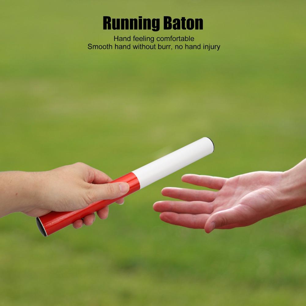 4PCS PVC Relay Baton Red and White Track and Field Baton Sports Running Baton  Field Race
