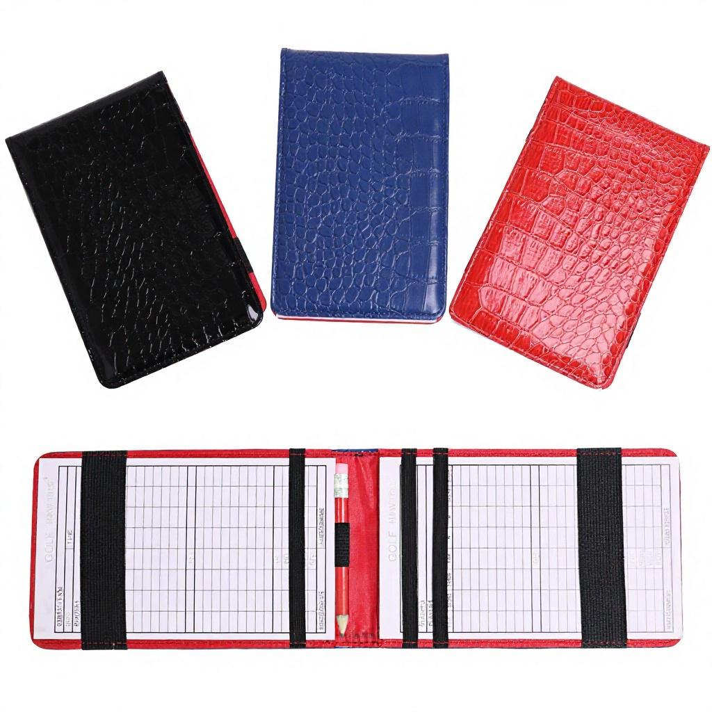 Directly Supplied by the Manufacturer PU Material Golf Scorebook with Elastic Bands and Pencil Holder Golf Accessory