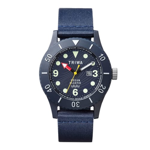 TRIWA Men's and Women's Time for Oceans Submariner Deep Blue Watch TFO202-CL150712, Officially Imported