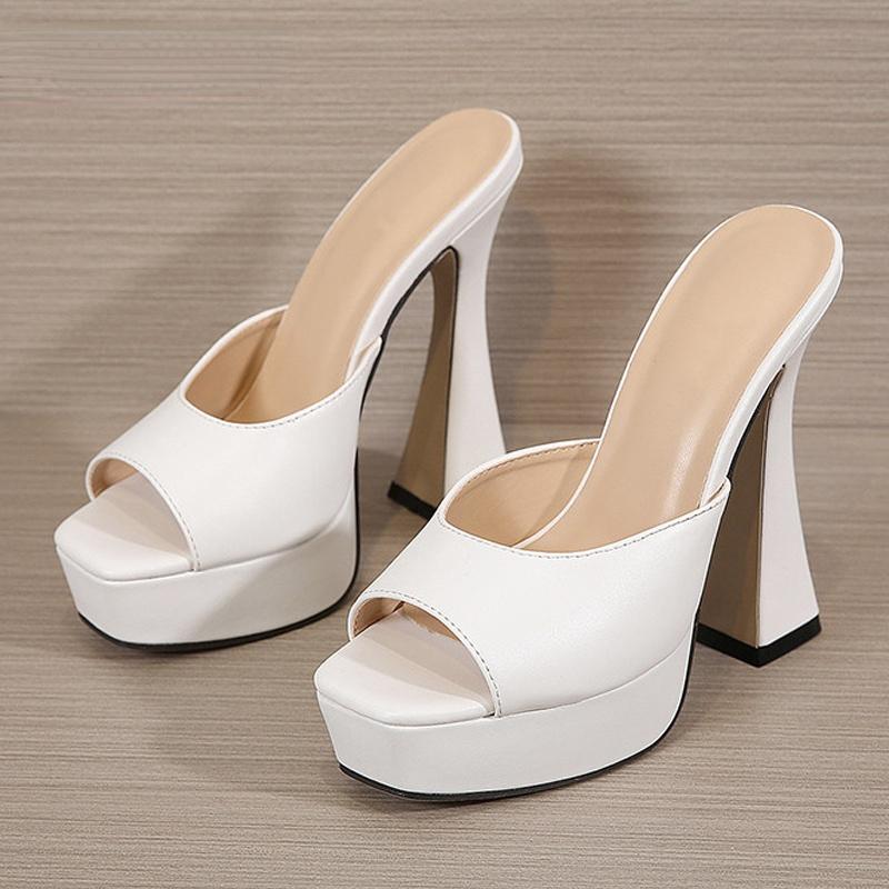 Модные модные туфли на платформе, новый дизайн, женские сандалии-гладиаторы на шпильках и высоком каблуке 2024 года, летние туфли-лодочки с открытым носком, туфли для вечеринок, большой размер