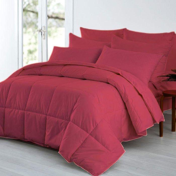 Couette - HOMEROKK PARIS - 140 x 200 cm - Rouge - 100% Microfibre - 450 g/m²