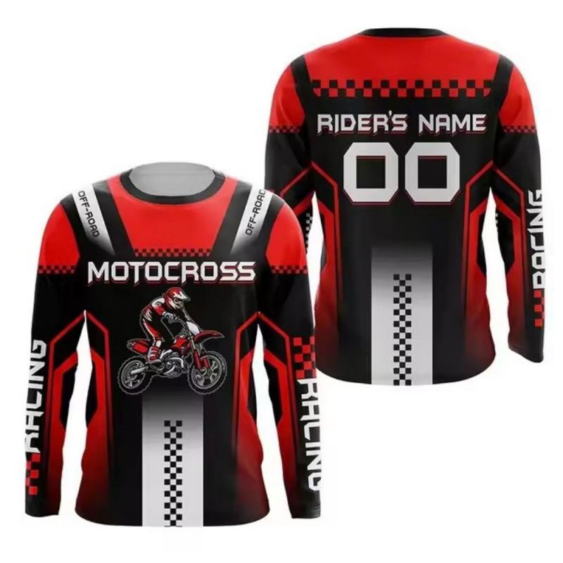 Повседневные мужские футболки с длинным рукавом, напечатанные в 3D, костюм для езды на мотоцикле по бездорожью - мягкая полиэстеровая ткань средней эластичности, одежда для весны и осени