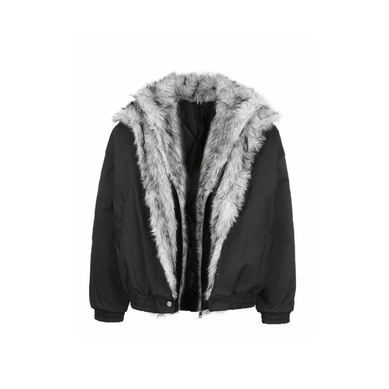Fake Two-Piece Sweater-Neck Cotton-Padded Jacket For Men, Thickened And Warm, Loose And Versatile Cotton-Padded Jacket For Men