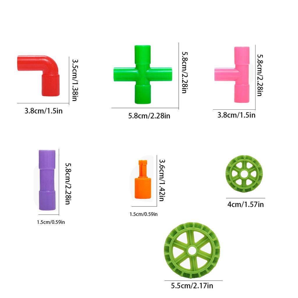 Children'S Pipe Building Blocks Toy Assembly Puzzle Plastic Water Pipe Diy Toy