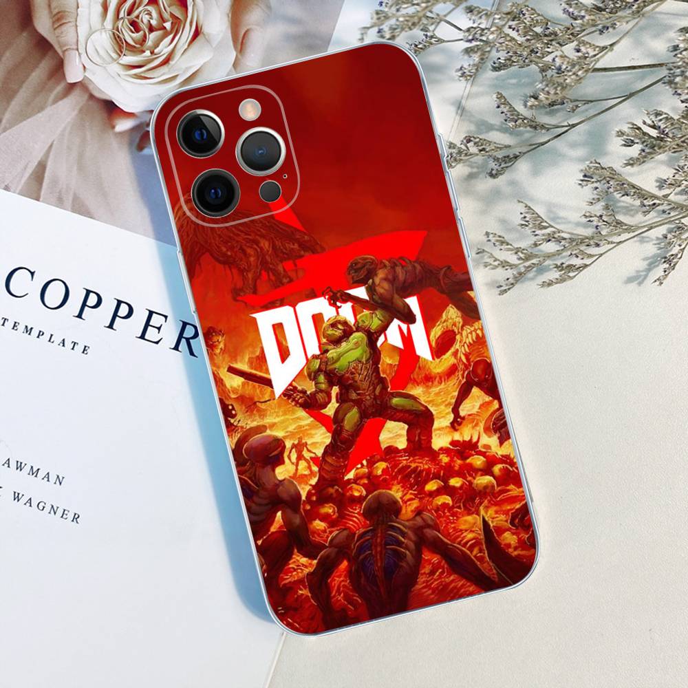Классическая игра D-DOOM-E-EternalS Чехол для телефона Для IPhone 17 16 15 14 13 12 11 Pro Max Plus Мягкий чехол Персонализированный Сделай сам