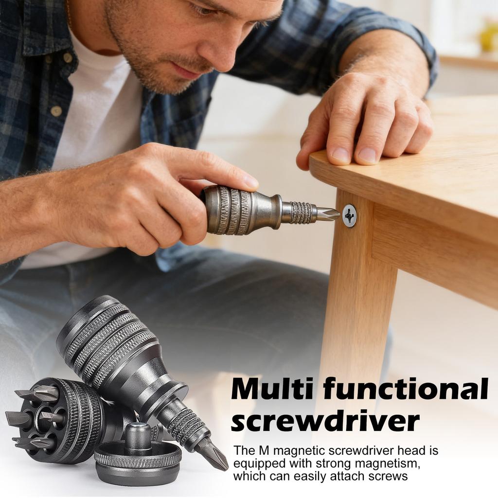 7 в 1 Отвертка из алюминиевого сплава 1/4 дюйма Магнитный набор бит Torx для винтов Домашние инструменты