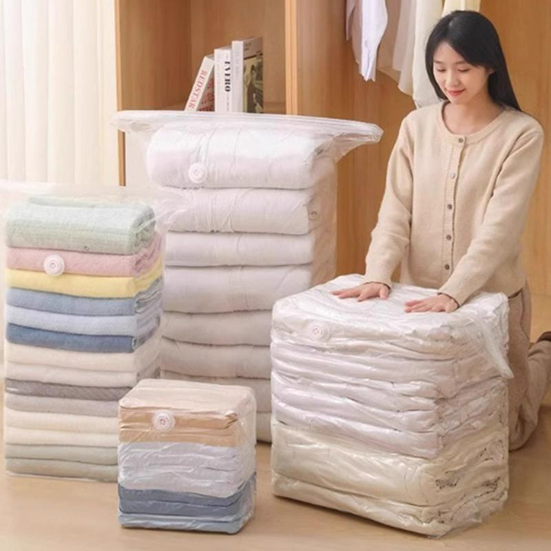 Большие вакуумные пакеты, не требующие насоса, пластиковые пакеты для хранения одежды, одеял, компрессионные пустые пакеты, дорожные аксессуары