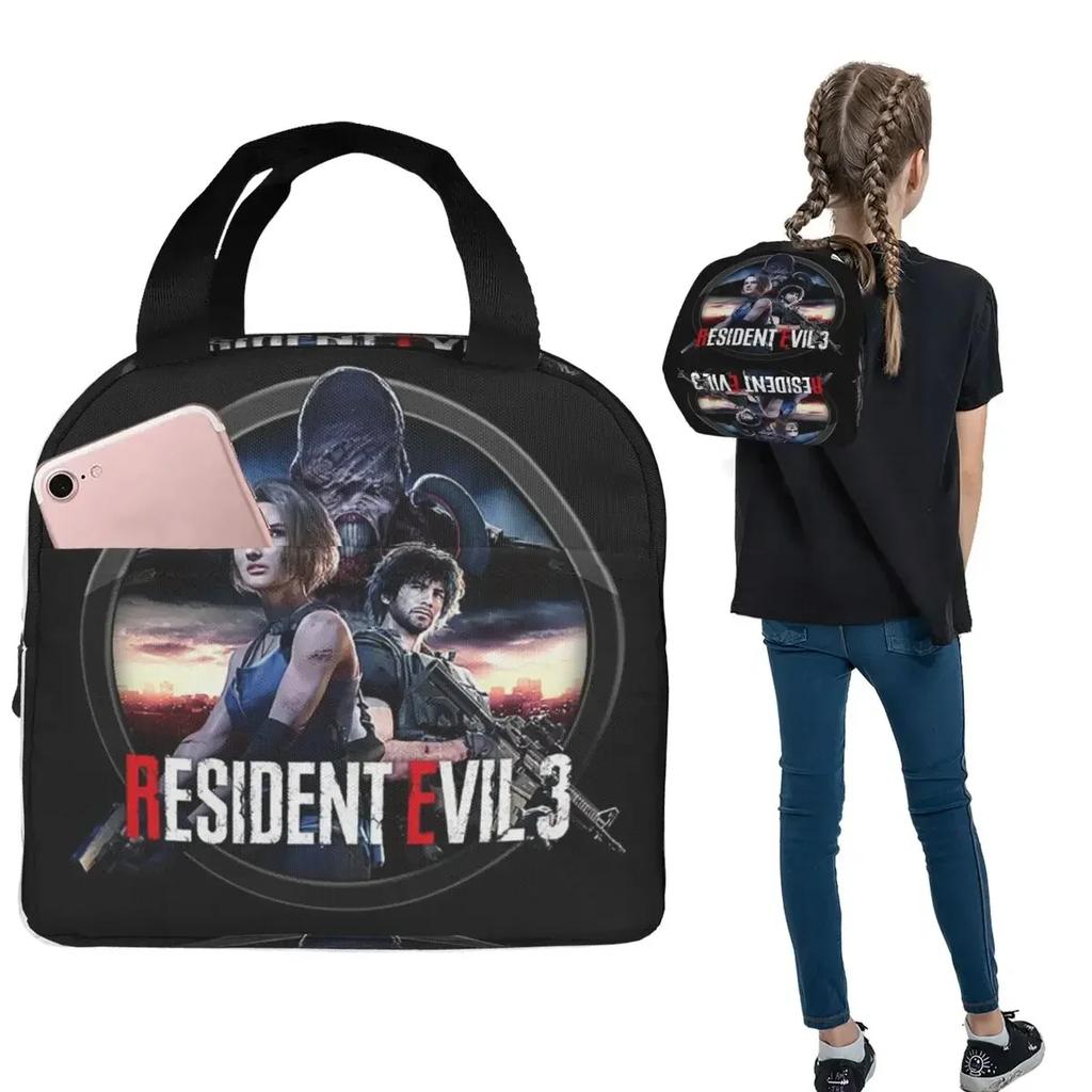 Resident Evils 3 Nemesis V1 Insulated Lunch Bag for Women Kids Portable Food Boxes Thermal Lunch Box Tote