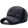 Men Winter Warm Lining Thicken Windproof Baseball Cap With Earmuffs Fitted Cap Gorras Trucker Dad Hat Snapback Caps