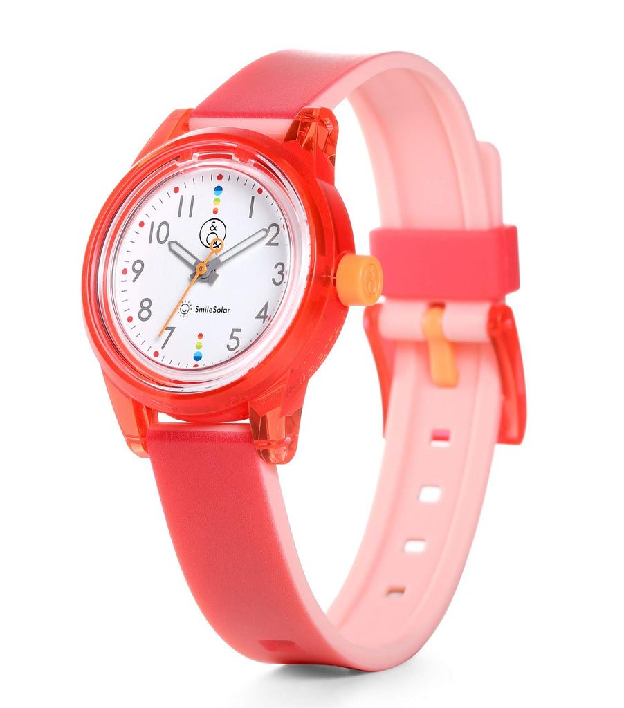 SmileSolar Solar Matching Urethane Red Q&Q Women's Watch, Analog, Waterproof, Style, Strap, RP29-011,
