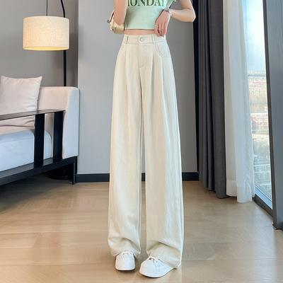 Новые тонкие драпированные повседневные брюки Haren, маленькие широкие брюки, размер девять дюймов, большой размер, мягкие