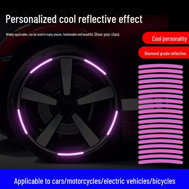 Универсальные светоотражающие наклейки на ступицы колес автомобиля — защита от царапин и декоративные модификации шин