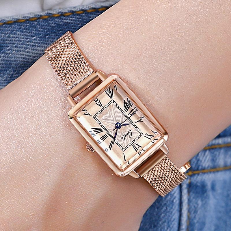 Same personality retro square women's watch fashion casual student waterproof watch