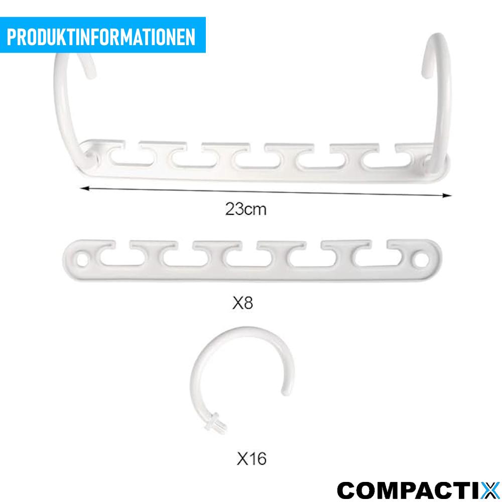COMPACTIX Компактные вешалки для экономии места Волшебные многоярусные вешалки Органайзер Набор из 8 штук