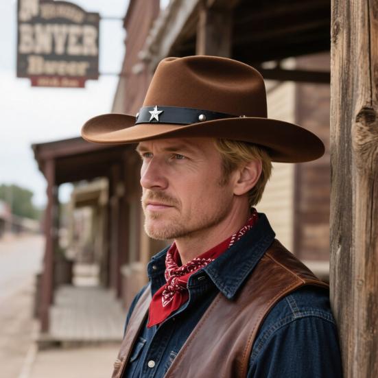 Ковбойская шляпа в западном стиле для женщин и мужчин, с широкими полями, пляжная шляпа для ковбойок, фетровая шляпа-федора с закатанными полями.