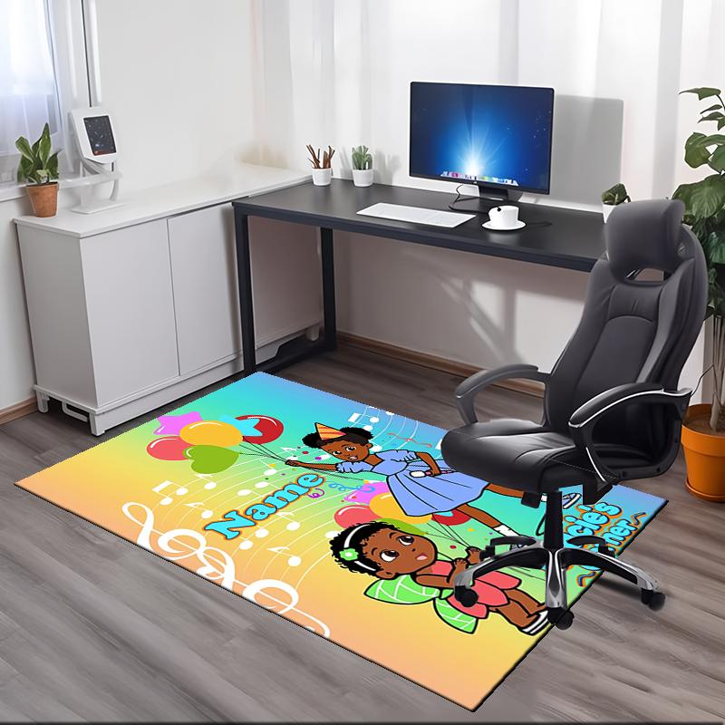 Custom Name Gracie's Corner Printed Carpet, for Office Chair Living Room Bedroom Kitchen Room Decor Gifts.