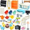 Big Building Block House Accessories Furniture Figuers Bathroom Desk Door Chair Car Kitchen Stairs Large Size Brick Toy Duploes