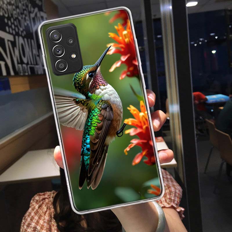 The Spirit of Hummingbirds Phone Case for Samsung A54 A57 A37 A17 A14 A15 A12 A24 A34 A55 A35 A25 A52S A07 A05S A04S A22 A32 A72