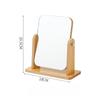 Wooden Makeup Mirror Rotating Desktop Makeup Mirror Desktop Student Dormitory Folding Makeup Mirror Portable