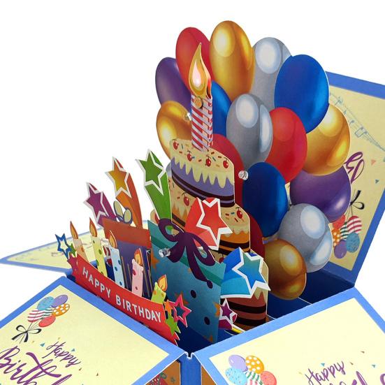 Поздравительная открытка с днем ​​рождения со световой свечой, музыкальной 3D-открыткой-сюрпризом на батарейках, уникальный подарок на день рождения