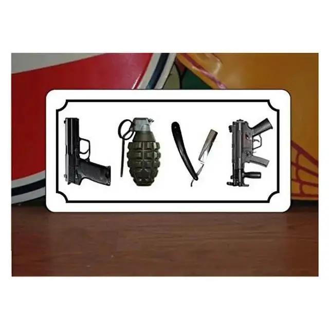 Винтажный пистолет Металлическая жестяная табличка Ruger Smith Wesson Постер для кафе Гаража Бара Клуба Мужской пещеры декоративное настенное искусство Картина