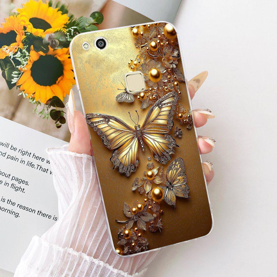 Case For Huawei P10 Lite Cover New Stylish Butterfly Phone Case Soft Transparent Silicone Bumper For Huawei P10Lite WAS-LX1 Capa