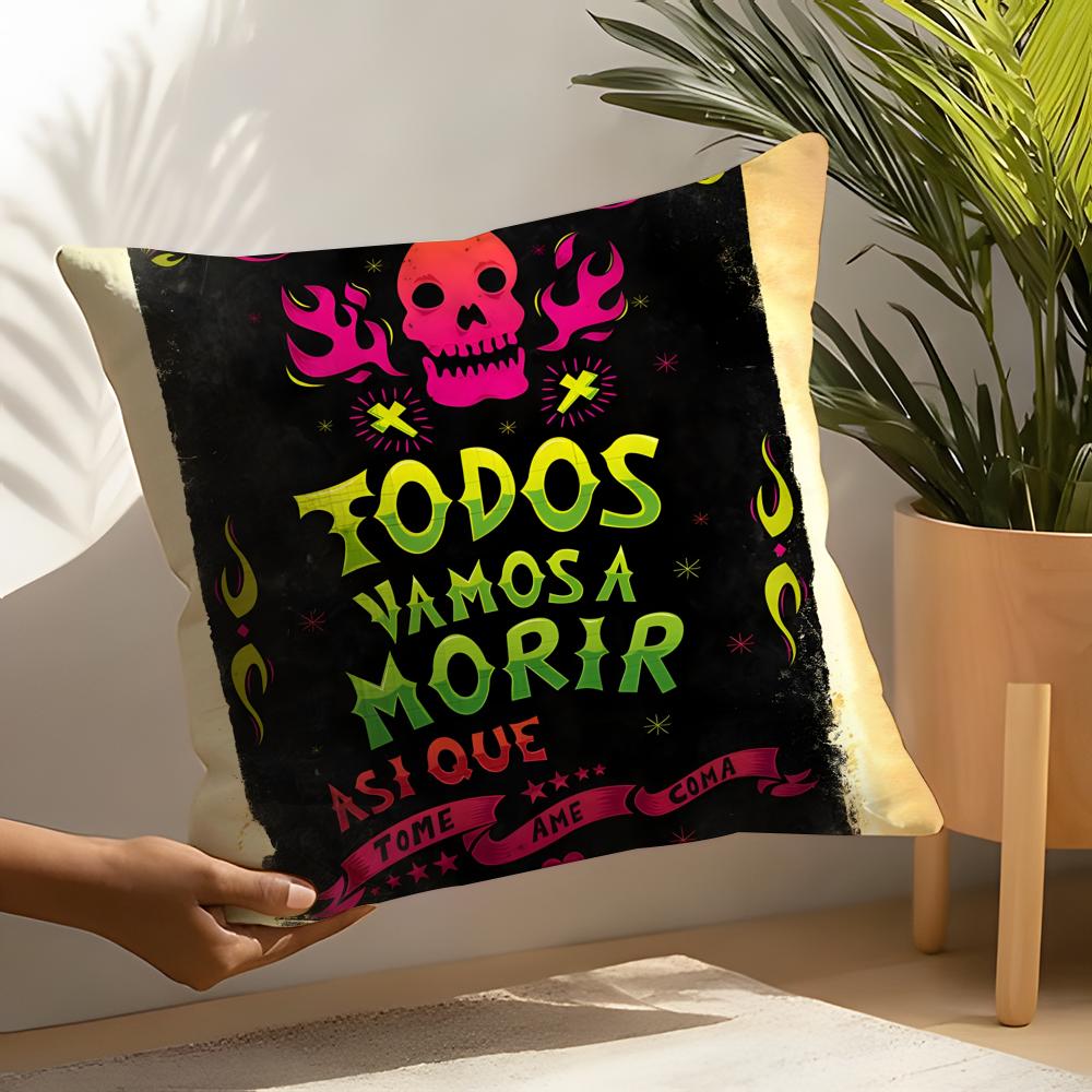 Фестиваль D-Dia De Muertos 1 Наволочка Льняные Чехлы на Подушки Для Декоративного Дивана Домашние Чехлы на Подушки Чехлы на Подушки Автомобильного Сиденья