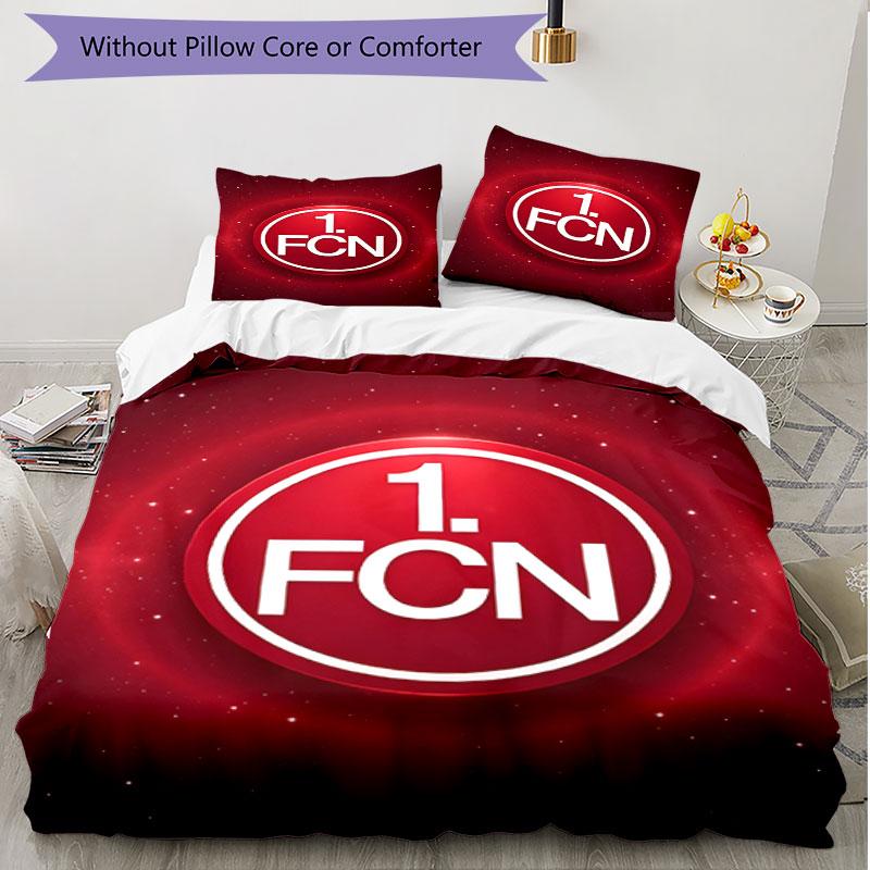 3pcs Duvet Cover Set (1*Duvet Cover + 2*Pillowcase, Without Core), FC Nurnberg Print Soft All‑Season Bedding Set, Home Bedroom Decor Gift