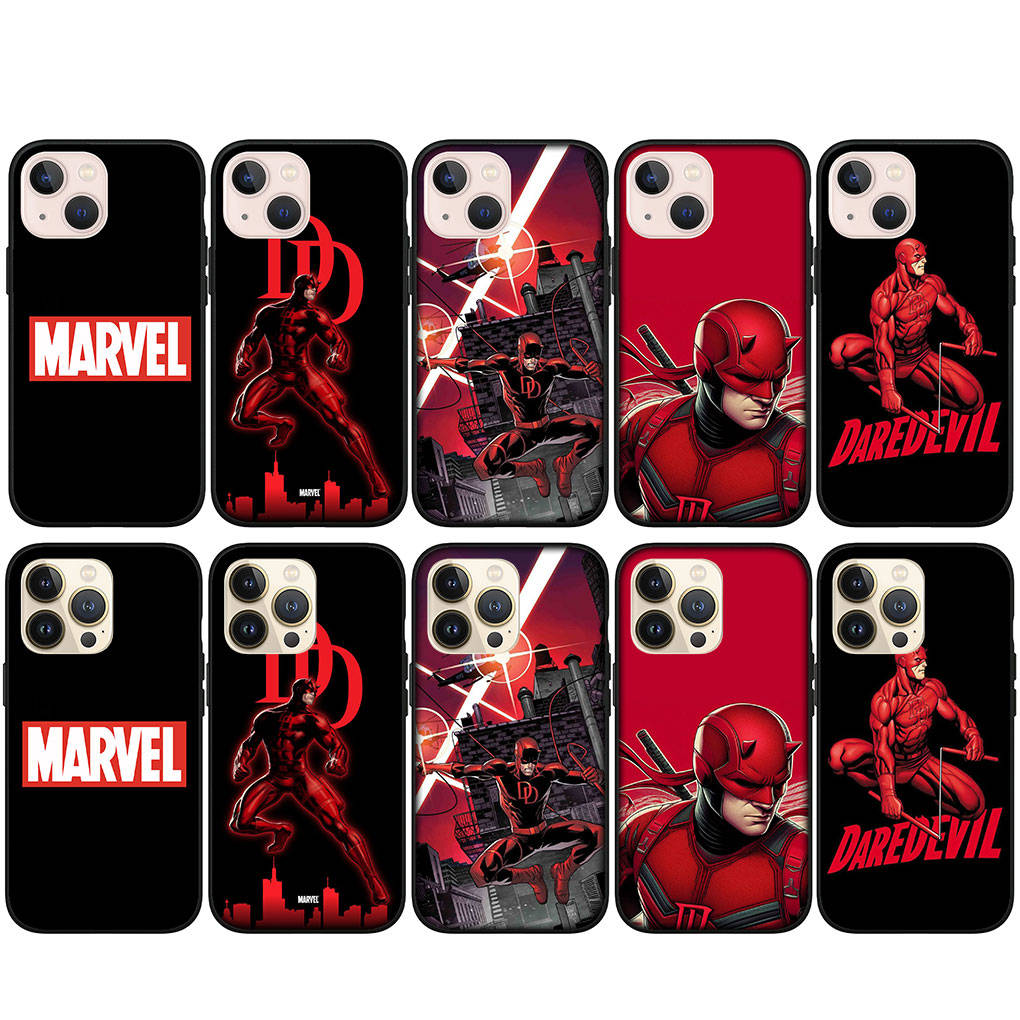 Для iPhone 16 15 Xiaomi Redmi Note 13 12 11 Pro Max X 9 14 XR Samsung Galaxy A16 S24 S23 Plus Huawei OPPO Daredevil Marvel Comics чехол для телефона Superhero
