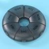 1Pcs Round Pill Case Plastic 7 Days Weekly Tablet Candy Box Portable Storage Tablet Holder Travel Organizer Pill Container