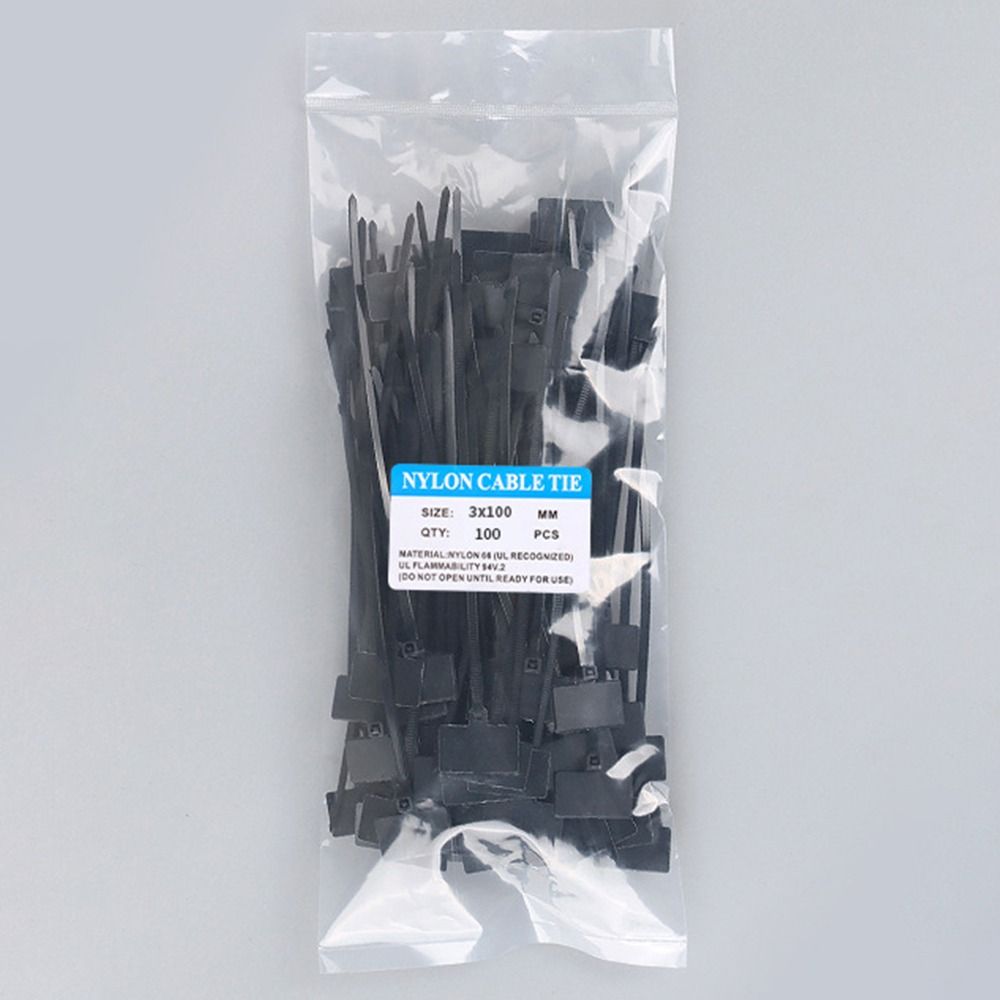 100 шт. Легко маркируемые бирки-этикетки Сетчатые маркеры для проводов Маркеры Нейлоновые стяжки Бирка для кабеля Цветная бирка Кабельные стяжки