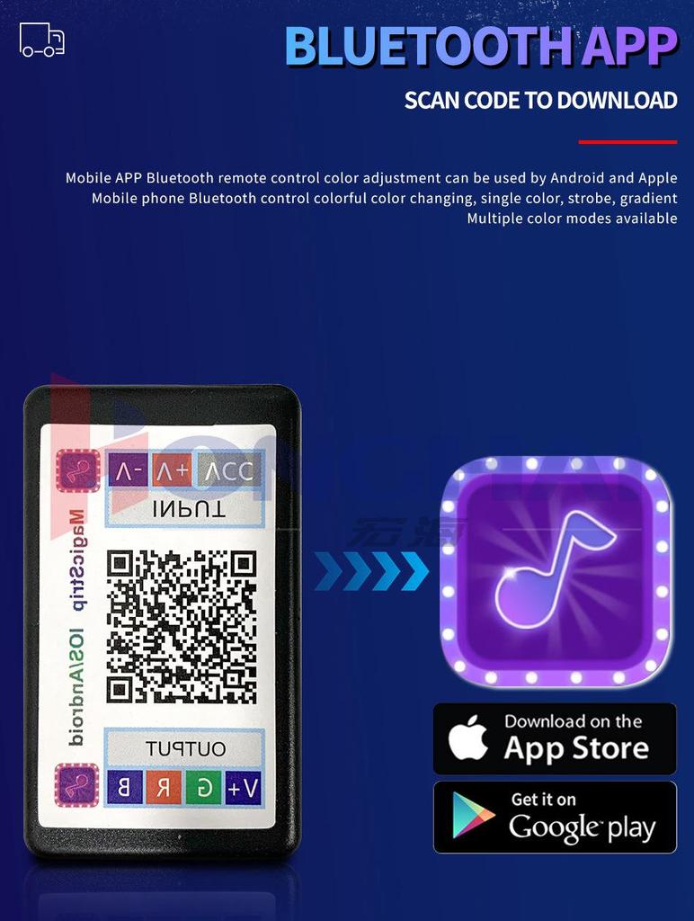 Светодиодные фары WANGHOI Angel Eye: Дневные ходовые огни с изменяемым цветом, управляемые по Bluetooth