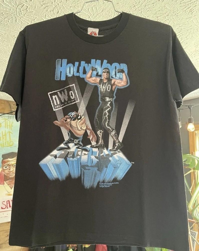 Винтажная футболка 1998 года Халк Хоган Тасманийский Дьявол Looney Tunes репринт S-5XL Унисекс
