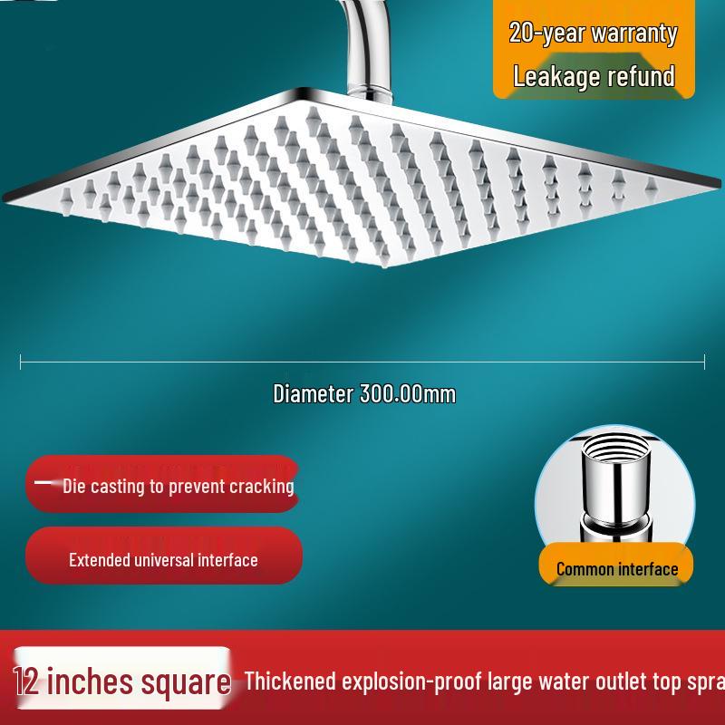 Насадка для душа с эффектом тропического дождя из нержавеющей стали 304 для домашних ванных комнат