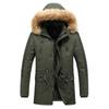 Men's Winter Solid Color Cotton-padded Jacket Simple Casual Medium and Long Fashion Hooded Men's Cotton-padded Jacket Men