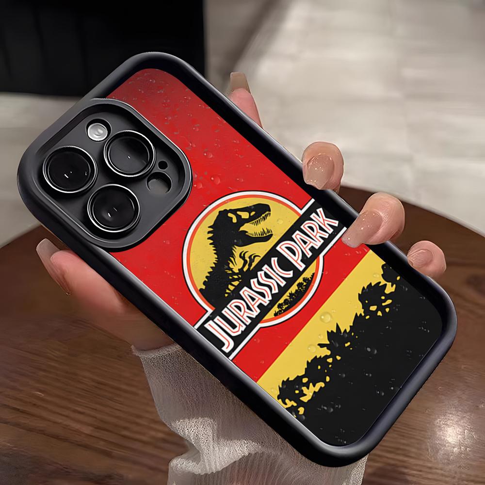J-Jurassic Park Dinosaur Phone Case For IPhone 17 Pro Max 15 Pro 16 14 Plus 12 13 Mini 11 Pro Shockproof Soft Cover