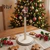 Santa Claus Napkin Holder Christmas Wooden Paper Towel Holder, 2D Roll Dispenser with Snowman Gift for Kitchen Patterns, Decorative Tissue Stand