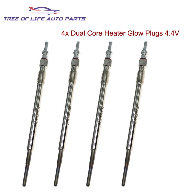 4x Dual Core Heater Glow Plugs 4.4V 4802239 For Chevrolet Cruze 2.0 CDI TD 2010 2011 2012 2013 2014 2015 25181860 0100266079