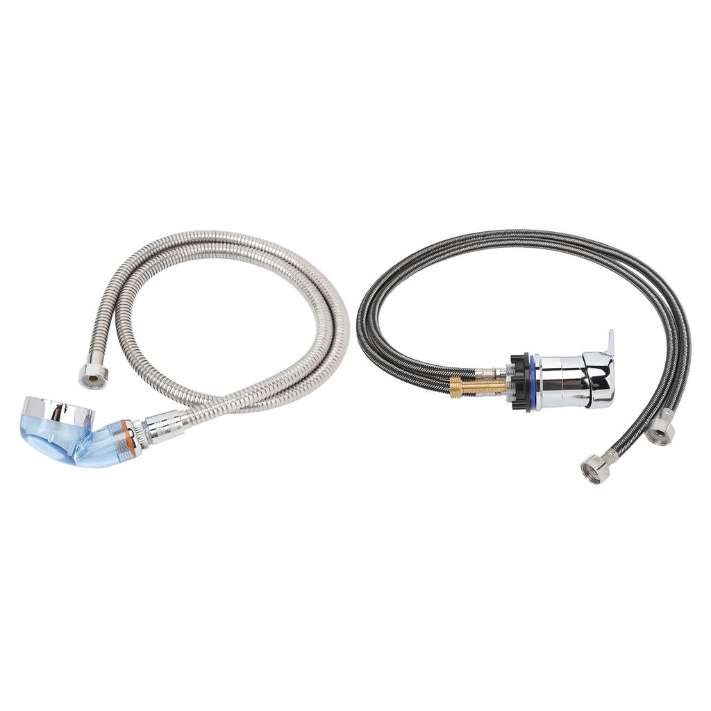 Middle Blue Shampoo Faucet Sprayer Accessory 47.2in Electroplated Hoses 31.5in Shampoo Sprayer