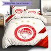 Olympiacos F.C.2 Pattern Bedding Quilt Set  Home Decoration  Gift (1 * duvet cover + 2 * pillowcase  without core)