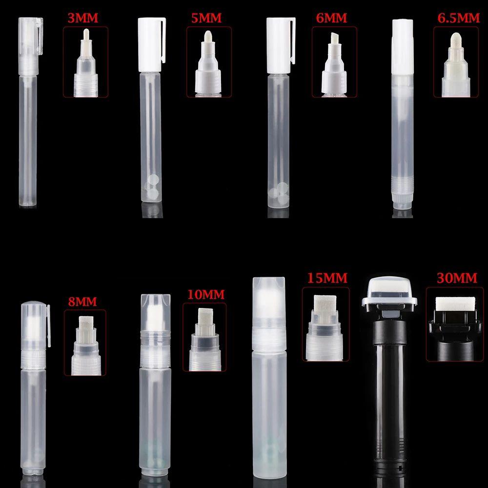 5mm 6.5mm 8mm 10mm Repeatable Empty Pen Rod Plastic Empty Pen Paint Pen Barrels Graffiti Pen Tube